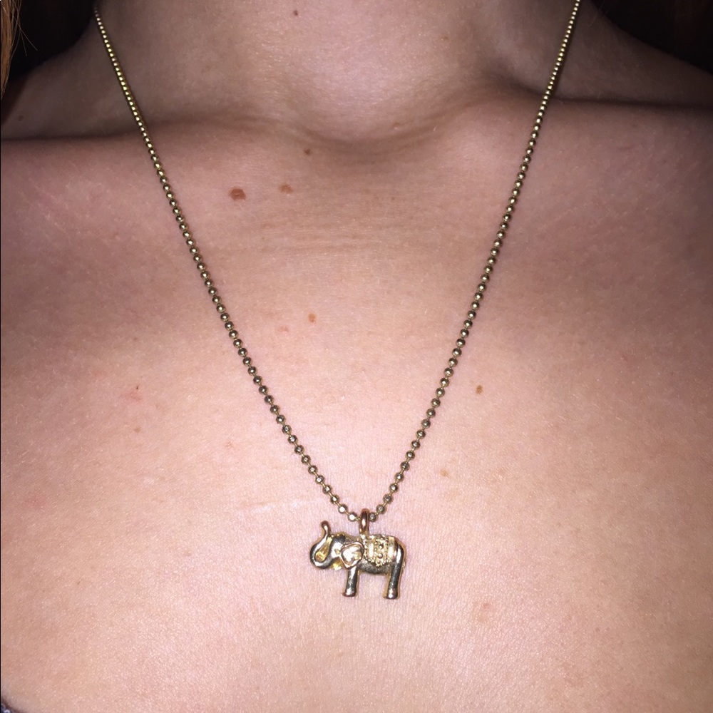 Gold colored Elephant Necklace